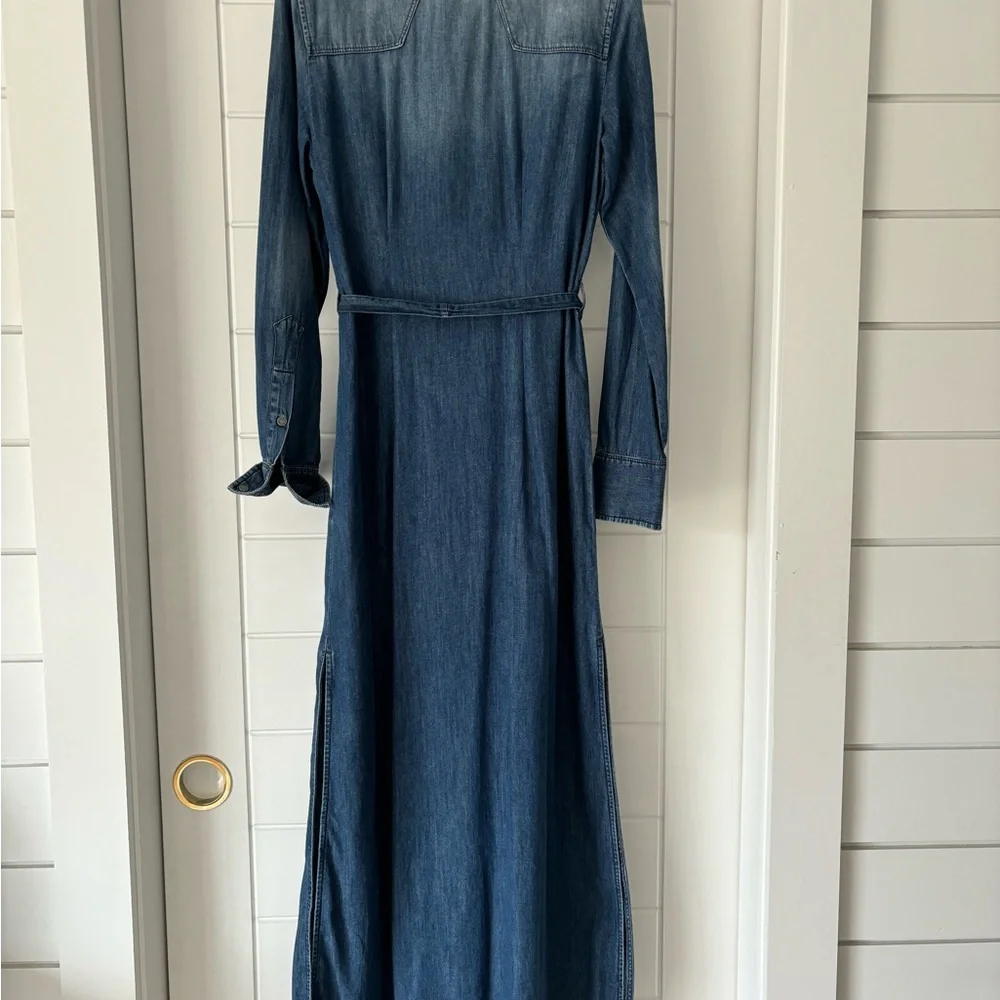 Denim Long Sleeve Maxi Dress - Picture 2 of 3
